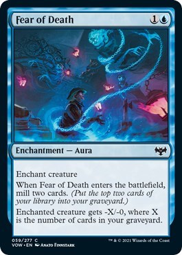 2021 Magic: The Gathering: Innistrad: Crimson Vow (VOW) - Fear of Death (#59, Common) (, Near Mint)