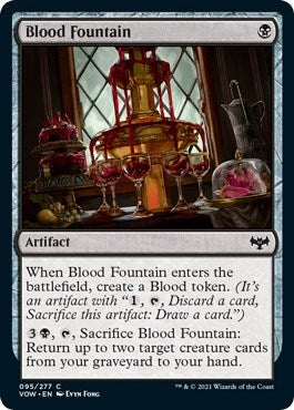 2021 Magic: The Gathering: Innistrad: Crimson Vow (VOW) - Blood Fountain (#95, Common) (, Near Mint)
