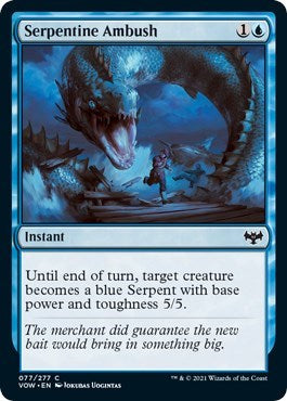 2021 Magic: The Gathering: Innistrad: Crimson Vow (VOW) - Serpentine Ambush (#77, Common) (, Near Mint)