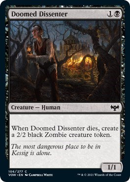 2021 Magic: The Gathering: Innistrad: Crimson Vow (VOW) - Doomed Dissenter (#106, Common) (, Near Mint)