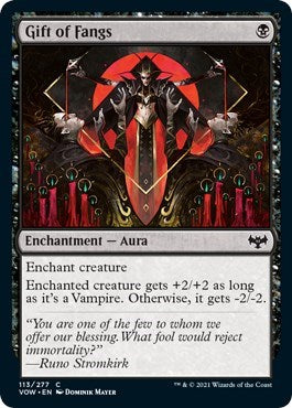 2021 Magic: The Gathering: Innistrad: Crimson Vow (VOW) - Gift of Fangs (#113, Common) (, Lightly Played)