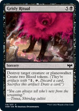 2021 Magic: The Gathering: Innistrad: Crimson Vow (VOW) - Grisly Ritual (#116, Common) (, Near Mint)