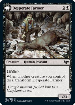 2021 Magic: The Gathering: Innistrad: Crimson Vow (VOW) - Desperate Farmer (#104, Common) (, Lightly Played)