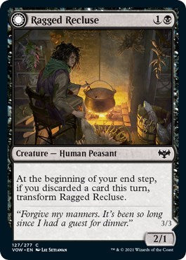 2021 Magic: The Gathering: Innistrad: Crimson Vow (VOW) - Ragged Recluse (#127, Common) (, Moderately Played)