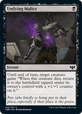 2021 Magic: The Gathering: Innistrad: Crimson Vow (VOW) - Undying Malice (#134, Common) (, Near Mint)
