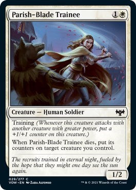 2021 Magic: The Gathering: Innistrad: Crimson Vow (VOW) - Parish-Blade Trainee (#29, Common) (, Near Mint)