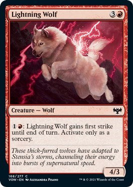 2021 Magic: The Gathering: Innistrad: Crimson Vow (VOW) - Lightning Wolf (#168, Common) (, Lightly Played)