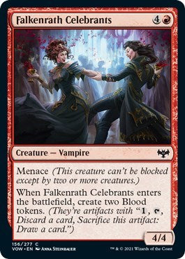 2021 Magic: The Gathering: Innistrad: Crimson Vow (VOW) - Falkenrath Celebrants (#156, Common) (, Near Mint)