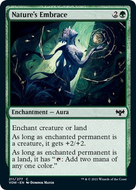 2021 Magic: The Gathering: Innistrad: Crimson Vow (VOW) - Natures Embrace (#211, Common) (, Lightly Played)