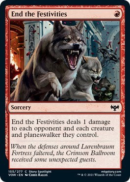 2021 Magic: The Gathering: Innistrad: Crimson Vow (VOW) - End the Festivities (#155, Common) (, Lightly Played)