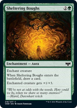 2021 Magic: The Gathering: Innistrad: Crimson Vow (VOW) - Sheltering Boughs (#218, Common) (, Near Mint)