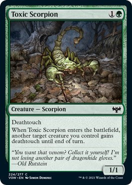 2021 Magic: The Gathering: Innistrad: Crimson Vow (VOW) - Toxic Scorpion (#224, Common) (, Moderately Played)