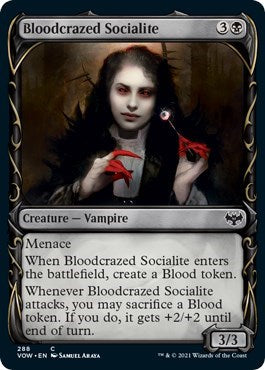 2021 Magic: The Gathering: Innistrad: Crimson Vow (VOW) - Bloodcrazed Socialite (Showcase) (#288, Common) (, Near Mint)