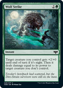 2021 Magic: The Gathering: Innistrad: Crimson Vow (VOW) - Wolf Strike (#228, Common) (, Near Mint)