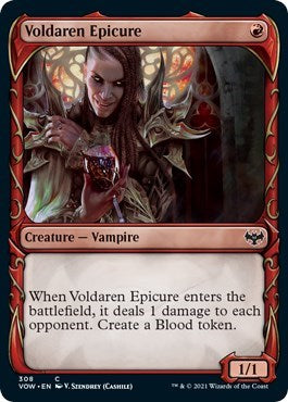 2021 Magic: The Gathering: Innistrad: Crimson Vow (VOW) - Voldaren Epicure (Showcase) (#308, Common) (, Near Mint)