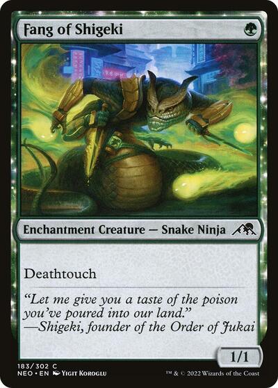 2022 Magic: The Gathering: Kamigawa: Neon Dynasty (NEO) - Fang of Shigeki (#183, Common) (, Lightly Played)