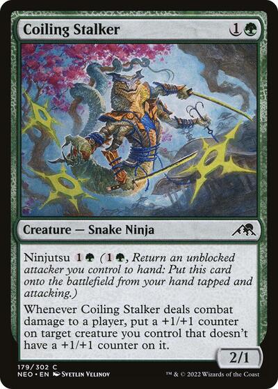 2022 Magic: The Gathering: Kamigawa: Neon Dynasty (NEO) - Coiling Stalker (#179, Common) (, Near Mint)