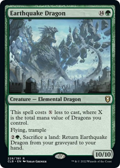 2022 Magic: The Gathering: Commander Legends: Battle for Baldur's Gate (CLB) - Earthquake Dragon (#228, Rare) (, Near Mint)