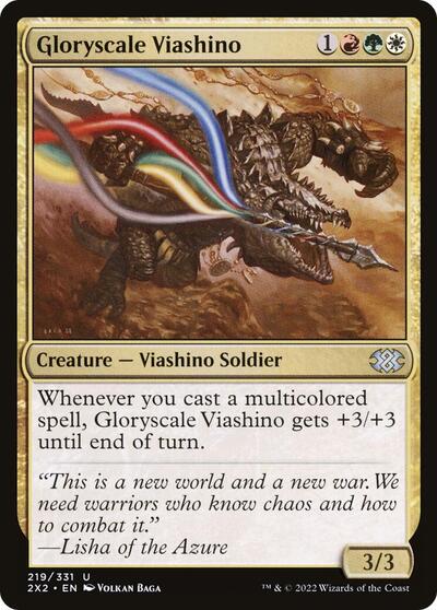 2022 Magic: The Gathering: Double Masters 2022 (2X2) - Gloryscale Viashino (#219, Uncommon) (, Near Mint)