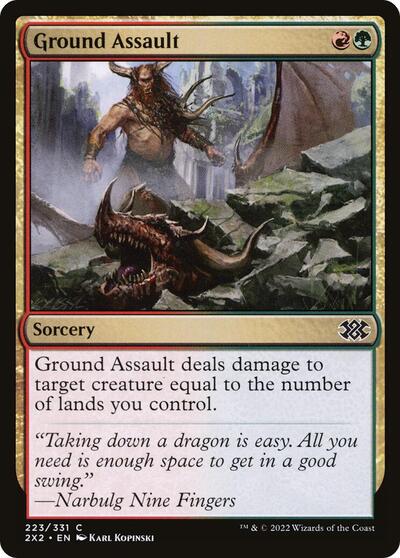 2022 Magic: The Gathering: Double Masters 2022 (2X2) - Ground Assault (#223, Common) (, Near Mint)