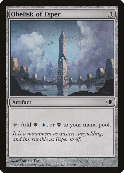 2008 Magic: The Gathering: Shards of Alara (ALA) - Obelisk of Esper (#213, Common) (, Near Mint)