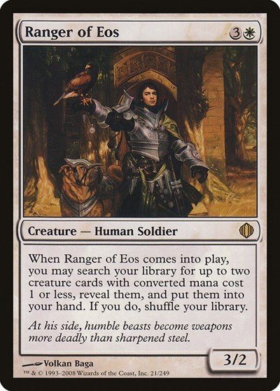 2008 Magic: The Gathering: Shards of Alara (ALA) - Ranger of Eos (#21, Rare) (, Near Mint)