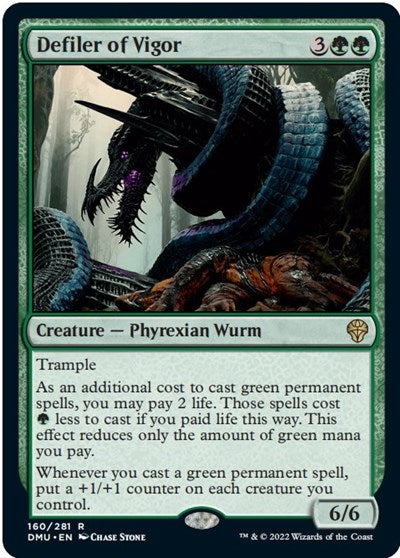 2022 Magic: The Gathering: Dominaria United (DMU) - Defiler of Vigor (#160, Rare) (, Lightly Played)