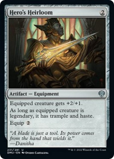 2022 Magic: The Gathering: Dominaria United (DMU) - Heros Heirloom (#231, Uncommon) (, Moderately Played)