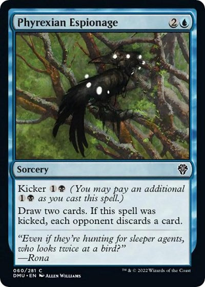 2022 Magic: The Gathering: Dominaria United (DMU) - Phyrexian Espionage (#60, Common) (, Moderately Played)