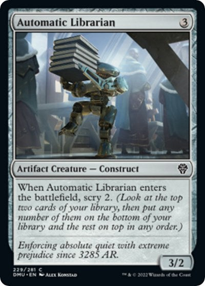 2022 Magic: The Gathering: Dominaria United (DMU) - Automatic Librarian (#229, Common) (, Moderately Played)