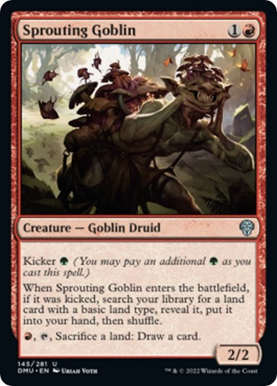 2022 Magic: The Gathering: Dominaria United (DMU) - Sprouting Goblin (#145, Uncommon) (, Moderately Played)