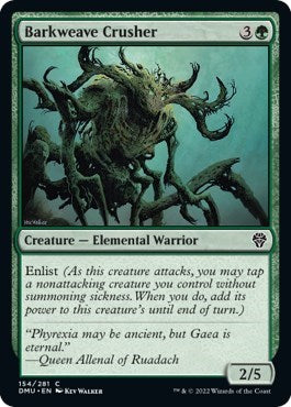 2022 Magic: The Gathering: Dominaria United (DMU) - Barkweave Crusher (#154, Common) (, Moderately Played)