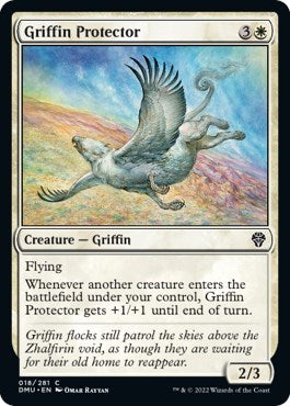 2022 Magic: The Gathering: Dominaria United (DMU) - Griffin Protector (#18, Common) (, Moderately Played)