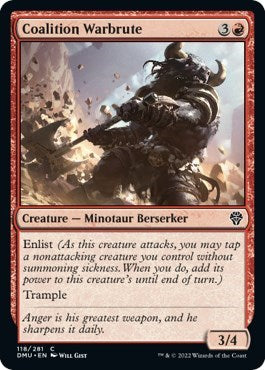 2022 Magic: The Gathering: Dominaria United (DMU) - Coalition Warbrute (#118, Common) (, Moderately Played)