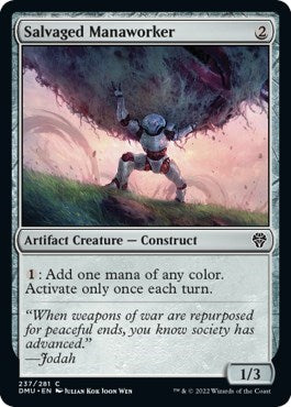 2022 Magic: The Gathering: Dominaria United (DMU) - Salvaged Manaworker (#237, Common) (, Moderately Played)