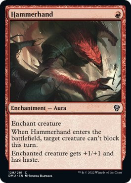 2022 Magic: The Gathering: Dominaria United (DMU) - Hammerhand (#129, Common) (, Moderately Played)