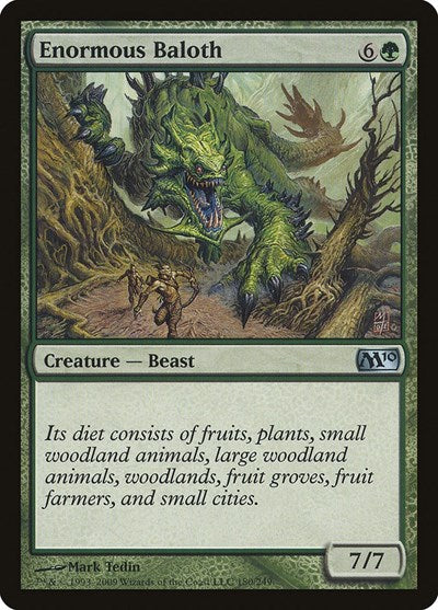2009 Magic: The Gathering: Magic 2010 (M10) (M10) - Enormous Baloth (#180, Uncommon) (, Moderately Played)