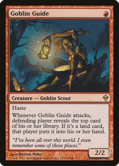 2009 Magic: The Gathering: Zendikar (ZEN) - Goblin Guide (#126, Rare) (, Moderately Played)
