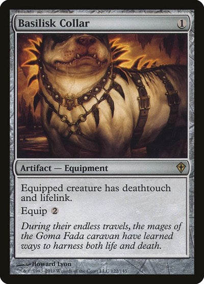 2010 Magic: The Gathering: Worldwake (WWK) - Basilisk Collar (#122, Rare) (, Lightly Played)