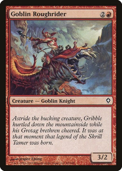 2010 Magic: The Gathering: Worldwake (WWK) - Goblin Roughrider (#82, Common) (, Lightly Played)
