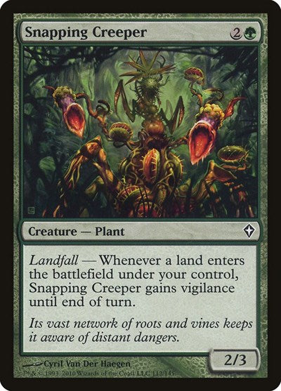 2010 Magic: The Gathering: Worldwake (WWK) - Snapping Creeper (#112, Common) (, Moderately Played)