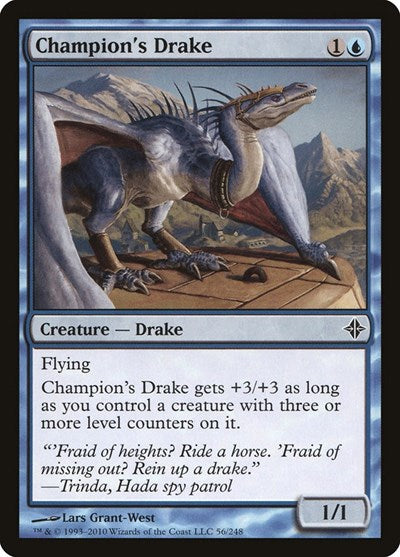 2010 Magic: The Gathering: Rise of the Eldrazi (ROE) - Champions Drake (#56, Common) (, Moderately Played)