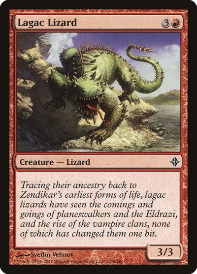 2010 Magic: The Gathering: Rise of the Eldrazi (ROE) - Lagac Lizard (#154, Common) (, Lightly Played)