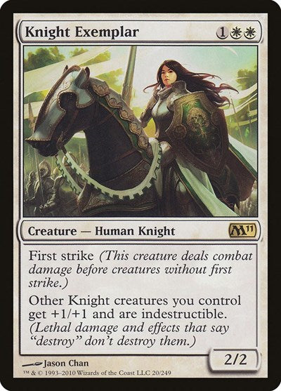 2010 Magic: The Gathering: Magic 2011 (M11) (M11) - Knight Exemplar (#20, Rare) (, Lightly Played)