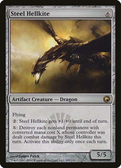 2010 Magic: The Gathering: Scars of Mirrodin (SOM) - Steel Hellkite (#205, Rare) (, Near Mint)