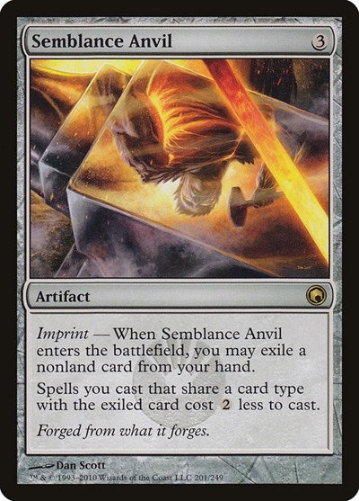 2010 Magic: The Gathering: Scars of Mirrodin (SOM) - Semblance Anvil (#201, Rare) (, Lightly Played)