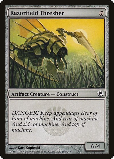 2010 Magic: The Gathering: Scars of Mirrodin (SOM) - Razorfield Thresher (#197, Common) (, Lightly Played)