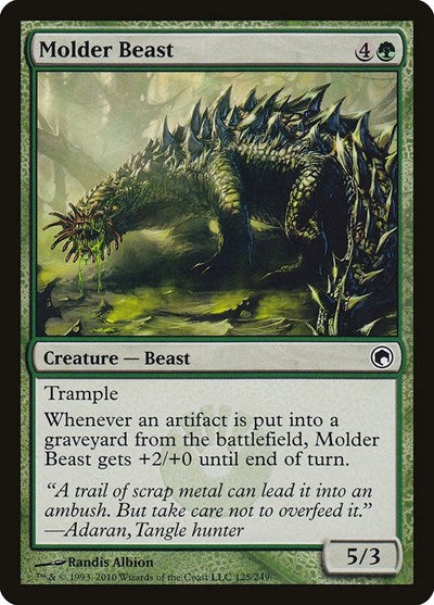 2010 Magic: The Gathering: Scars of Mirrodin (SOM) - Molder Beast (#125, Common) (, Lightly Played)