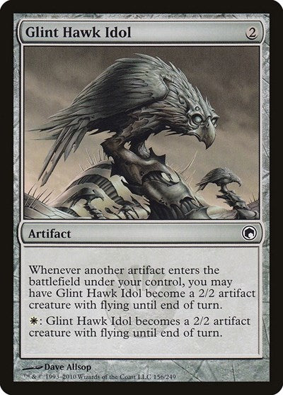 2010 Magic: The Gathering: Scars of Mirrodin (SOM) - Glint Hawk Idol (#156, Common) (, Lightly Played)