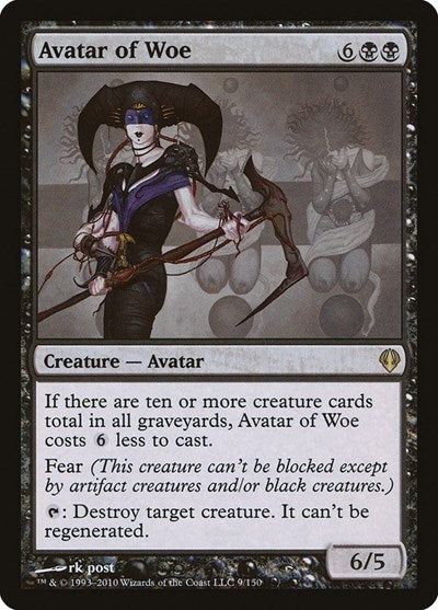 2010 Magic: The Gathering: Archenemy (ARC) - Avatar of Woe (#9, Rare) (, Near Mint)
